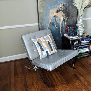 RARE Silver Metallic Barcelona Chair